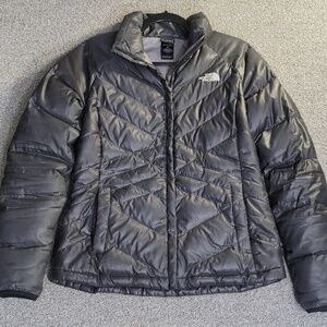 North Face Aconcagua 550 Down Puffer Jacket Size Small in Smokey Black - Quilted